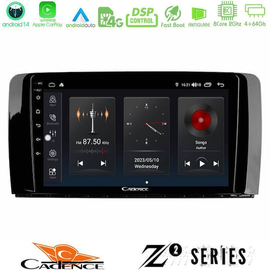 Bizzar Ηχοσύστημα Αυτοκινήτου για Mercedes-Benz R-Class 2006-2012 (Bluetooth/USB/WiFi/GPS/Apple-Carplay/Android-Auto) με Οθόνη Αφής 9"
