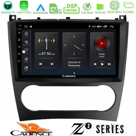 Bizzar Car Audio System for Mercedes-Benz C Class / CLK Class / CLC Class 2004-2011 (Bluetooth/USB/WiFi/GPS/Apple-Carplay/Android-Auto) with Touch Screen 9"