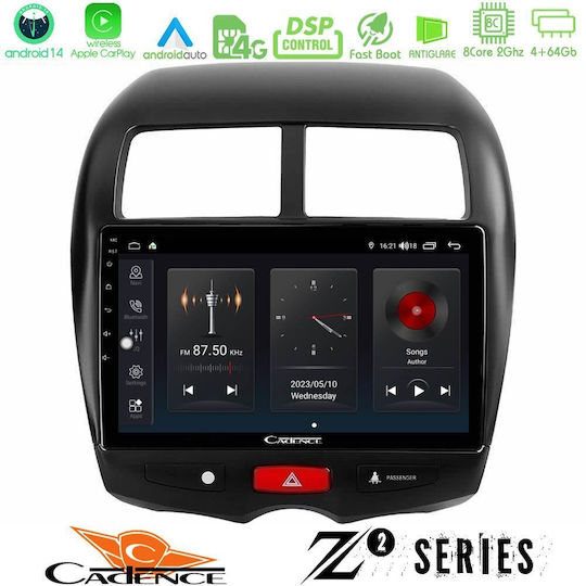 Bizzar Car Audio System for Mitsubishi Asx Citroen C4 Aircross 2014 (Bluetooth/USB/WiFi/GPS/Apple-Carplay/Android-Auto) with Touch Screen 10"