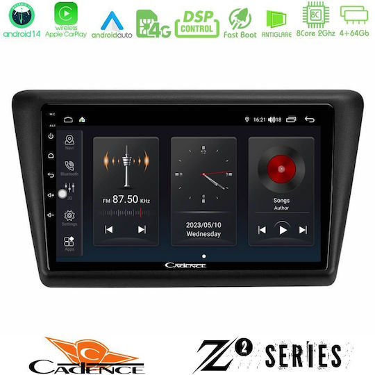 Bizzar Auto-Audiosystem für Skoda Schnell 2013-2017 (Bluetooth/USB/WiFi/GPS/Apple-Carplay/Android-Auto) mit Touchscreen 9"