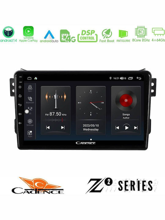Bizzar Car Audio System for Opel Agila Suzuki Splash 2008-2014 (Bluetooth/USB/WiFi/GPS/Apple-Carplay/Android-Auto) with Touch Screen 9"