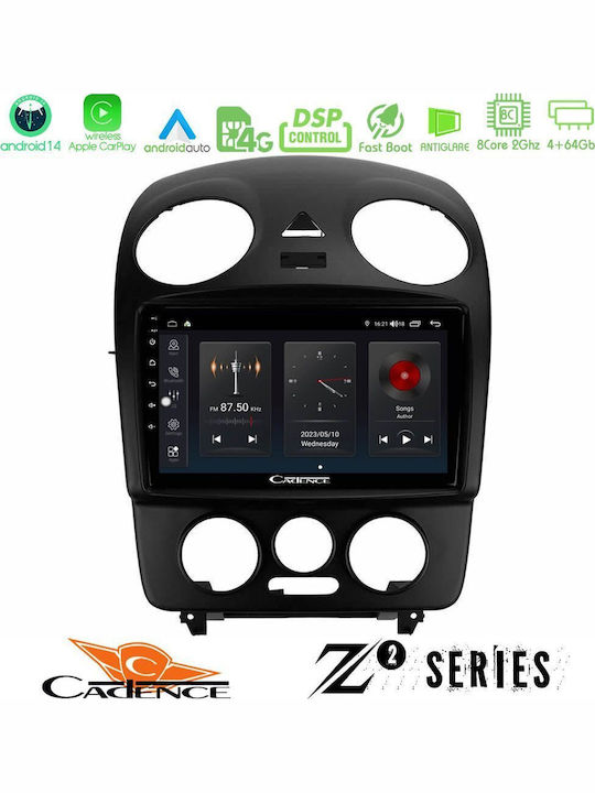 Bizzar Auto-Audiosystem für Volkswagen Käfer 2004-2010 (Bluetooth/USB/WiFi/GPS/Apple-Carplay/Android-Auto) mit Touchscreen 9"