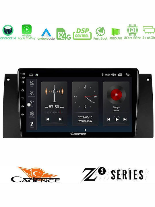 Bizzar Car Audio System for BMW E39 / X5 (E53) / X5 Land Rover Range Rover 2002 2005 (Bluetooth/USB/WiFi/GPS/Apple-Carplay/Android-Auto) with Touch Screen 9"