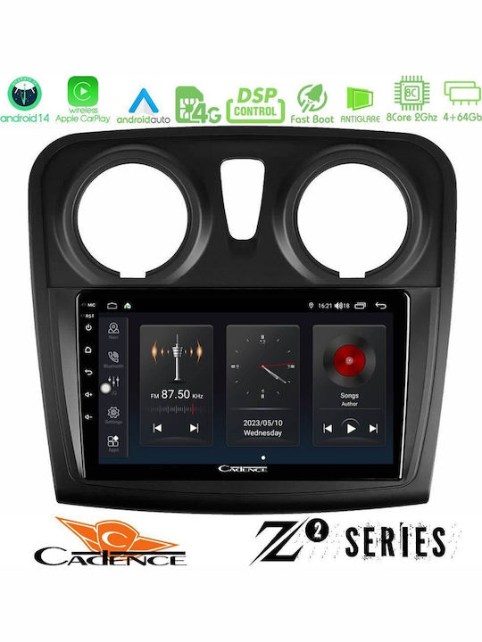Bizzar Car Audio System for Dacia Dokker 2014-2021 (Bluetooth/USB/WiFi/GPS/Apple-Carplay/Android-Auto) with Touch Screen 9"