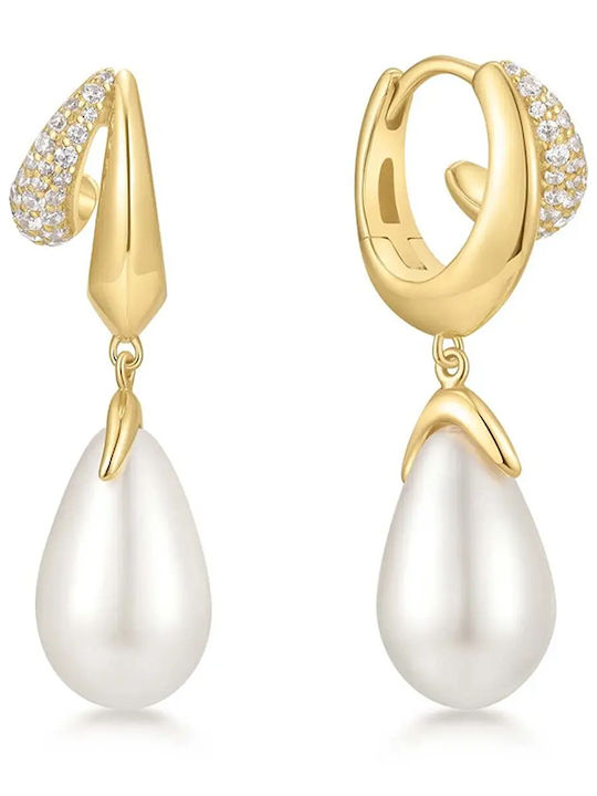 Ania Haie Earrings made of Silver Gold Plated with Pearls