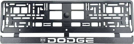 Car License Plate Frames Plastic Black Carbon 2pcs