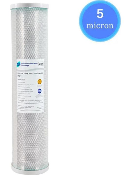 Pure Water Filter Replacement made of Activated Carbon 20" CTOP 4520-05 5 μm