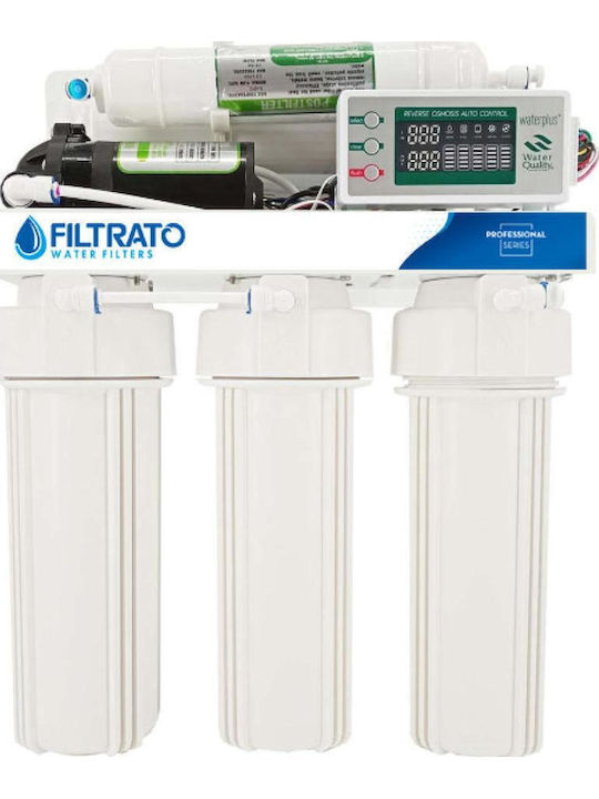 Filtrato Water Filter Replacement Reverse Osmosis (RO) made of Activated Carbon 5" F100 Coffee Professional Digital 100GPD Booster 5 μm