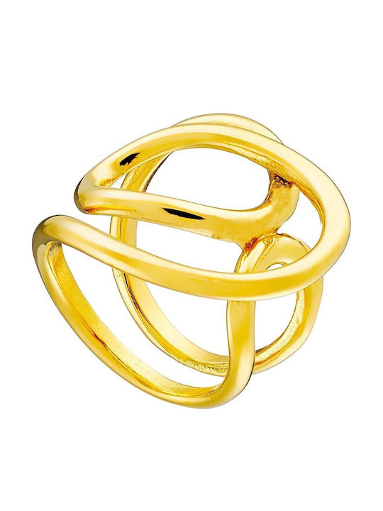 Graloro Damen Ring aus Stahl Vergoldet