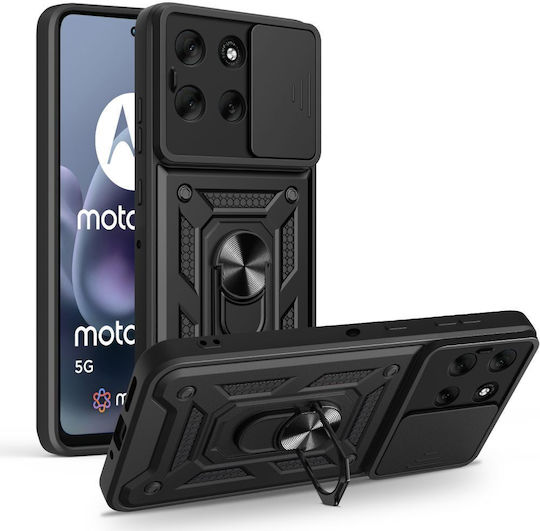 Tech-Protect Camshield Pro Umschlag Rückseite Silikon / Kunststoff Schwarz (Motorola Moto G86 5G)