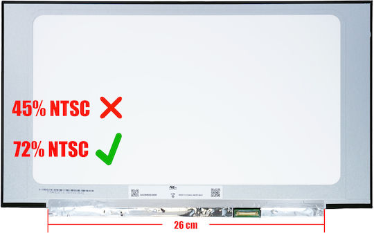 Monitor 15.6" Slim / IPS / LED / Touch / 60Hz 1920x1080 Matte for Laptop Lenovo IdeaPad Slim 3 15ABR8, Type 82XM