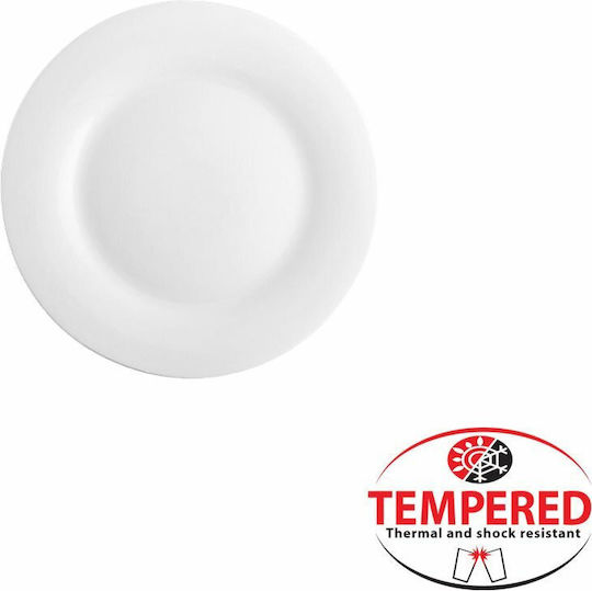 Cok Spain Farfurie joasă Alb cu Diametru 20cm 12buc