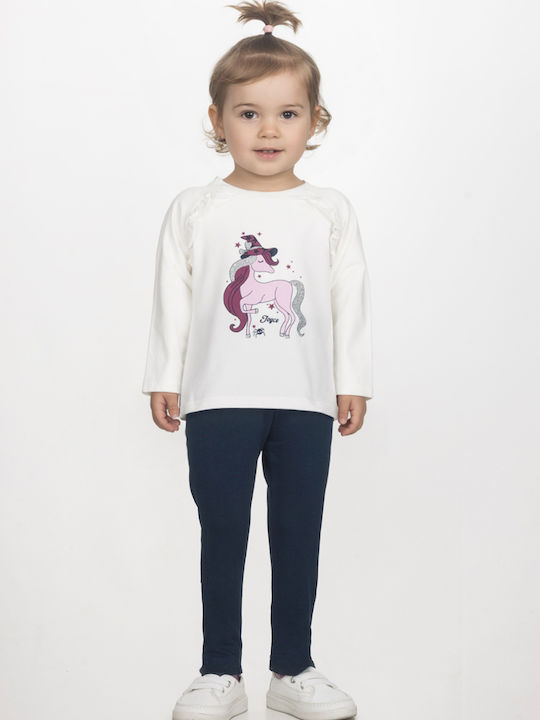 Joyce Kinder-Set mit Leggings Winter 2Stück Whi...