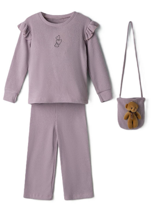 Evita Kids Set with Lilac Leggings 2 Pieces