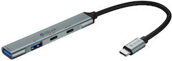 Devia USB Hub 4 Θυρών (USB-C) 129412
