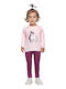 Kinder-Set mit Leggings Winter 2Stück Pink Unicorn Witch