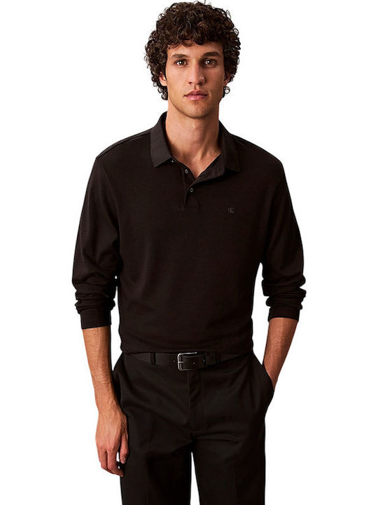 Calvin Klein Polo Short Sleeve Black Blouse