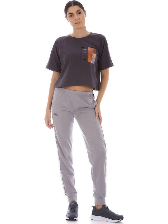Grisha Γυναικείο Crop T-shirt Ανθρακί