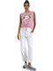 Ibali Women's Blouse Cotton Sleeveless Pink