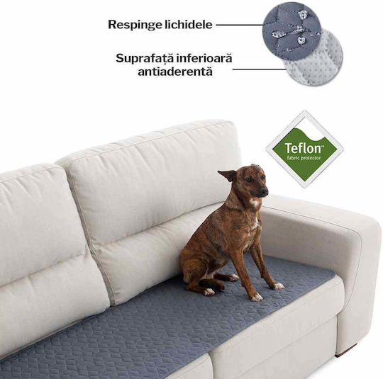 Sofazip Topper Wasserdicht Elastische Abdeckung für Vier-Sitzer-Sofa Gray 65x200cm 1Stück