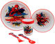 Feeding Set made of Plastic Red 5pcs
