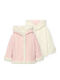 Kinderstrickjacke Baumwolle mit Kapuze Pink