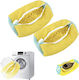 Set 2 Laundry Nets Microfiber Shoe Dryer Quandes Secure Closure Reusable Yellow 39cm*19cm