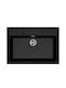 Elleci Drop-In Kitchen Sink Made of Liquid Granite L90xW63.5cm Black