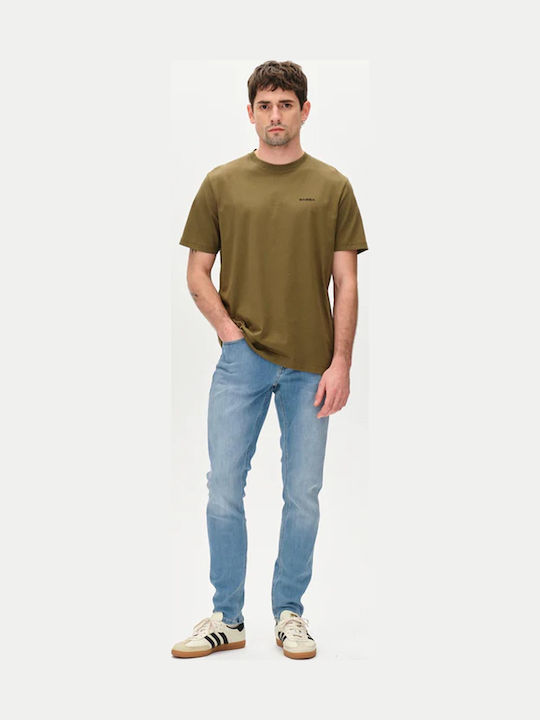Gabba Men's Jeans Pants with Slim Fit Lt Blue D...
