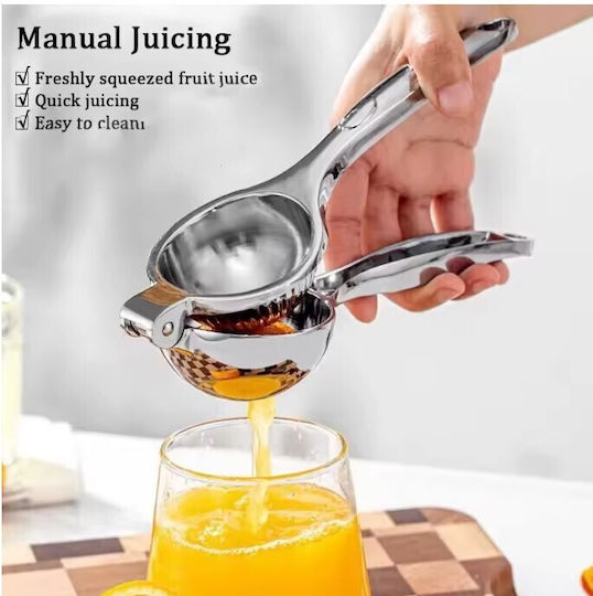 Hand Press Orange / Lemon / Lime made of Stainless Steel in Silver Color