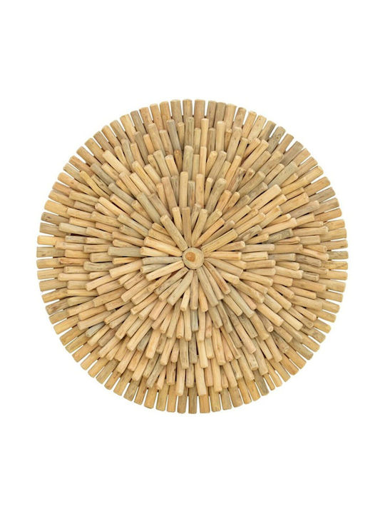 Pakketo Διακοσμητικό Τοίχου Μπεζ από Ξύλο 60x5x60cm