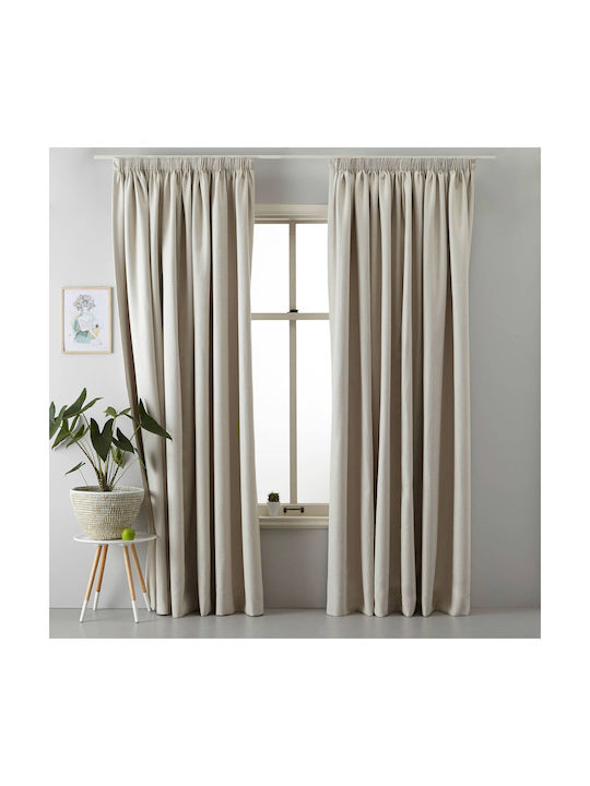 Saray Home Curtain With Pencil Pleat Beige 220x280cm