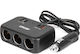AMiO Car Charger 120W Fast Charging with Ports: 1xUSB 1xType-C 3xLighter with Cable Embedded Black Color
