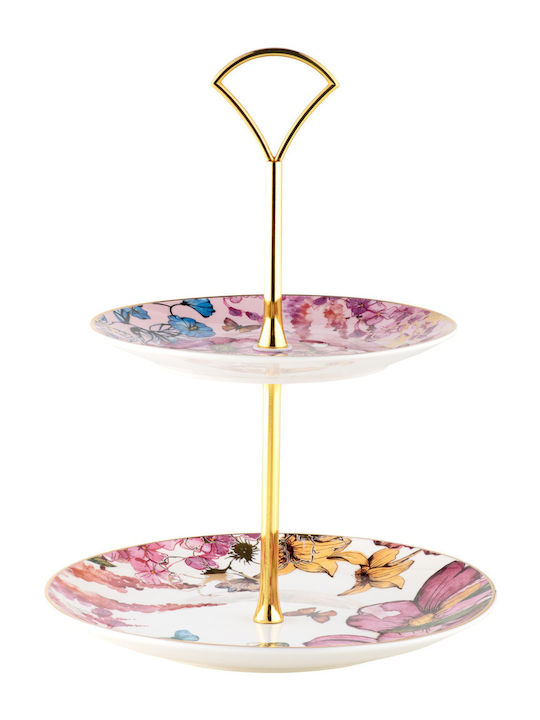 Maxwell & Williams Porcelain Dessert Tower Stand Pink Ø25cm 25x19cm
