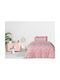 Κουβέρτα Fleece Pink Stars Φωσφορίζουσα Κοραλί 220x160εκ.