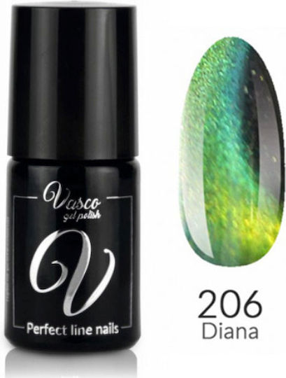 Vasco Semi-Permanent Nail Polish 206 Cat Eye 6ml 1pcs