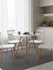 Julita Rund Tisch Küche Holz White, Natural Shade 80x80x73cm