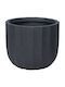 Marhome Übertopf Fiberglas Schwarz 36x36x30.5εκ.