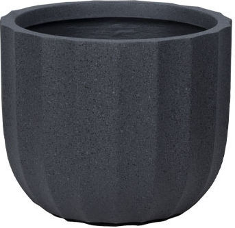 Marhome Übertopf Fiberglas Schwarz 36x36x30.5εκ.