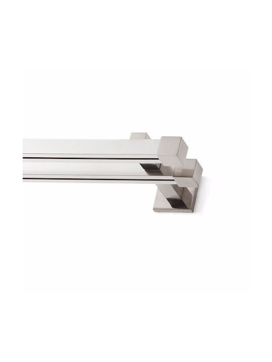 Two-Way Metallic Curtain Track Silver 200cm A301002
