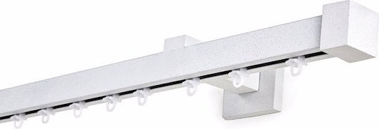 One-Way Aluminum Curtain Track White 240cm A301003