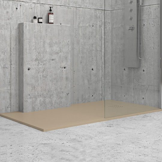 Ορθογώνια Ακρυλική Ντουζιέρα 180x90cm Μπεζ