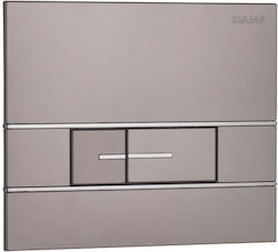 Spülknopf für Kassettenspülung Segment Chrom Matt