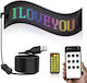 Flexible RGB LED Car Sign Bluetooth Animated Images Text via App 16x96mp