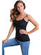Gd006 Women's T-Shirt with Spaghetti Strap Black