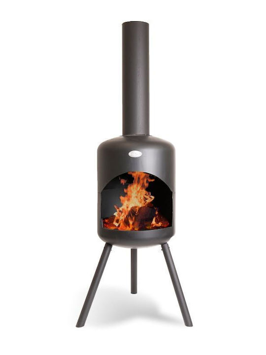 Bonfeu Bonselo Garden Fireplace Focar În aer liber din metal Negru 39x39x147cm