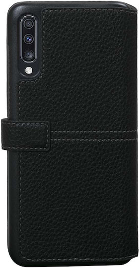 Husă Façonnable Samsung Galaxy A70 Book Sellier Lacquered Buton Negru