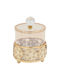 Keskor Metallic Sweet Jar with Lid Gold 10x10x14cm