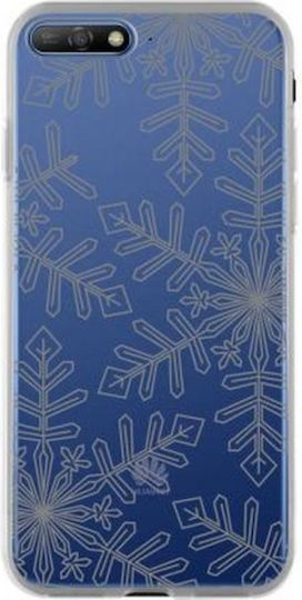 Husă Bigben Connected Huawei Y6 2018 Hard Snowflakes Transparentă