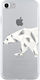 Bigben Verbundenes Case iPhone SE 2020 8 7 Halbrigide Polar-Bär Muster Transparente